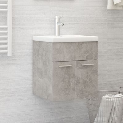 vidaXL Sink Cabinet Concrete Grey 41x38.5x46 cm Engineered Wood