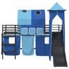 vidaXL Kids'Loft Bed Frame Black and Blue 79.5 x 200 cm Metal