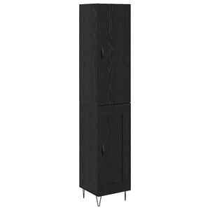 vidaXL Highboard Black Oak 34.5 x 34 x 90 cm Engineered Wood