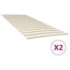vidaXL Bed Slats Replacements with 34 Slats 2 pcs 100x200 cm