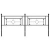 vidaXL Metal Replace Headboard Black 193 cm