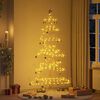 vidaXL Metal Christmas Tree with Stand Gold 215 cm Powder-coated steel