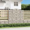 vidaXL Arched Gabion Baskets 15 pcs 200x50x200/220 cm Galvanised Iron