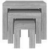 vidaXL Nesting Coffee Tables 3 pcs Grey Sonoma Engineered Wood
