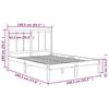 vidaXL Bed Frame without Mattress 135x190 cm Double Solid Wood Pine
