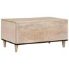 vidaXL Coffee Table with Shelf Beige 80 x 50 x 40 cm Solid Acacia wood