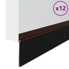vidaXL Self-adhesive Door Brush Seals 12 pcs Brown 100 cm
