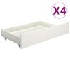 vidaXL Bed Frame without Mattress White Solid Pine Wood 180x200 cm Super King
