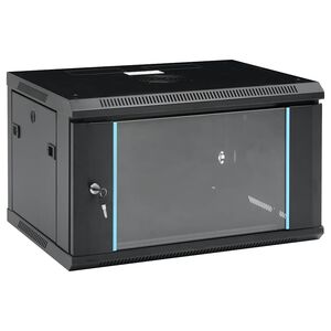 vidaXL 6U Wall Mounted Network Cabinet 19 IP20 600x450x350 mm