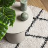 vidaXL Shaggy Rug PAMPLONA High Pile Modern Cream and Black &Oslash; 240 cm