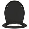 vidaXL Toilet Seat Black 47 x 37 x 4 cm Duroplast