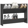 vidaXL Wall Shoe Cabinet Grey 80x18x60 cm Engineered Wood