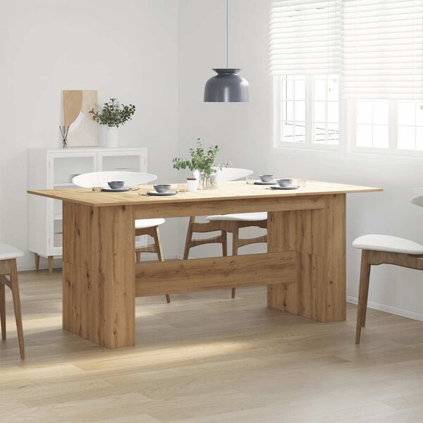 vidaXL Dining Table Artisan Oak 180x90x76 cm Engineered Wood