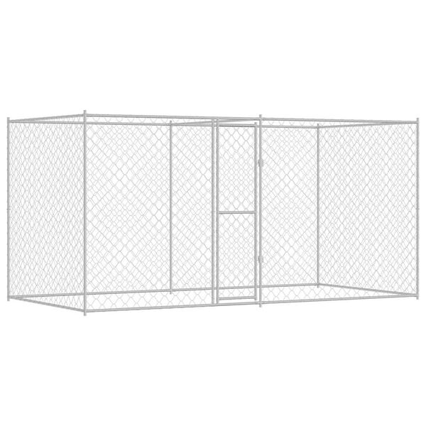vidaXL Dog Cage Silver 400 x 200 x 200 cm Galvanised Steel