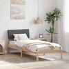 vidaXL Bed frame Brown and dark grey 80 x 200 cm Solid pine wood