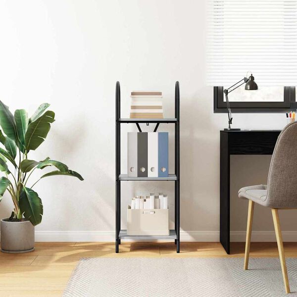vidaXL Bookshelf Grey Sonoma 40 x 30 x 109 cm Engineered wood