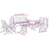 vidaXL 4 Piece Garden Lounge Set Solid Wood Fir
