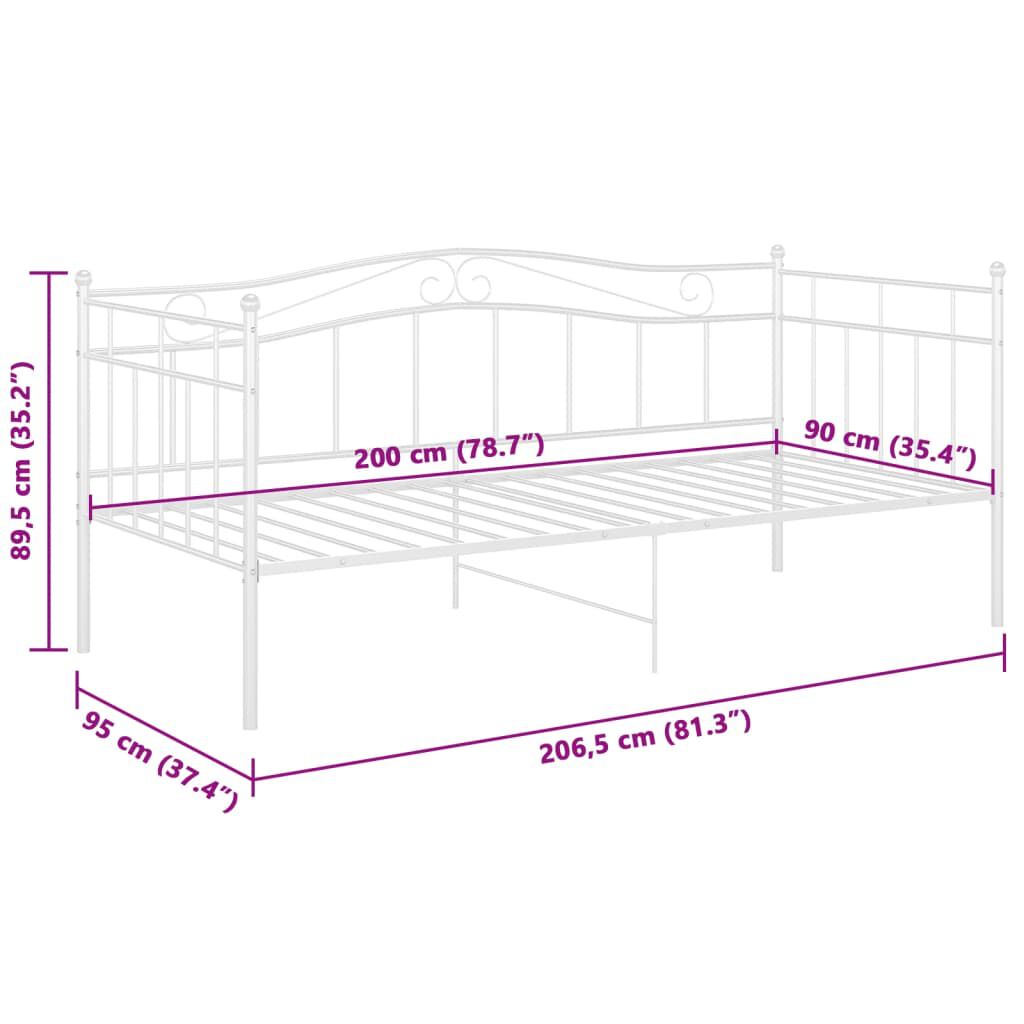 White top metal sofa