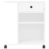 vidaXL Printer Stand with Wheels White 60x40x68.5 cm