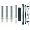 vidaXL Welded Wire Fence with Spikes 25 x 0.4 m PVC-coated Steel Green