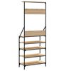 vidaXL Clothes Rack with Shoe Storage Sonoma Oak 70x34x184 cm