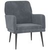 vidaXL Armchair Dark Grey 79 x 62 x 79 cm Velvet