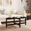 vidaXL Coffee Table Black 118x63x45 cm Solid Wood Pine