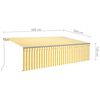 vidaXL Manual Retractable Awning with Blind 5x3m Yellow&White