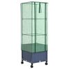 vidaXL Garden Planter with Greenhouse Cover&Wheels Blue Grey PP