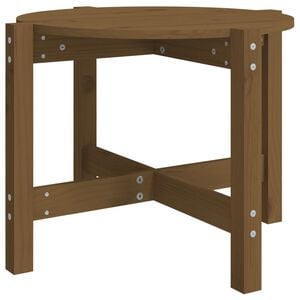 vidaXL Coffee Table Honey Brown &Oslash; 62.5x45 cm Solid Wood Pine