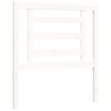 vidaXL Bed Frame without Mattress White Single Solid Wood