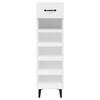 vidaXL Shoe Cabinet High Gloss White 30x35x105 cm Engineered Wood