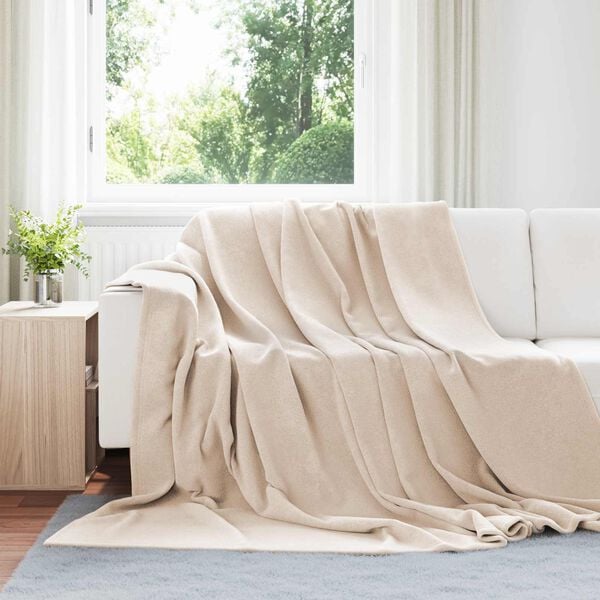 vidaXL Throw Blankets 6 pcs Beige 240 x 270 cm Fleece