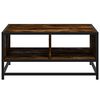 vidaXL Coffee Table Smoked Oak 60.5x60.5x30 cm Engineered Wood and Metal