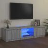 vidaXL TV Cabinet with LED Lights Grey Sonoma 140x40x36 cm