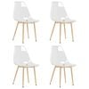 vidaXL Dining Chair | Set of 4 | Transparent | PET, Metal | Standard | Ergonomic
