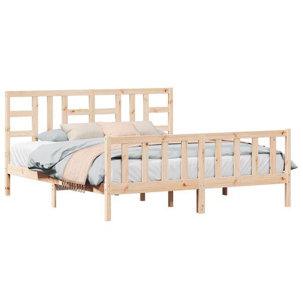 vidaXL Bed Frame without Mattress Solid Wood Pine