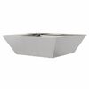 vidaXL Garden Planter Silver 50 x 50 x 15 cm Stainless Steel