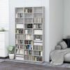 vidaXL CD Cabinet Concrete Grey 102x16x177.5 cm Engineered Wood