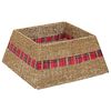 vidaXL Christmas Tree Collar Square Natural 50 x 50 x 25 cm Seagrass