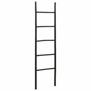 vidaXL Blanket Ladder Black 40 x 150 cm Bamboo