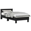 vidaXL Bed Frame Black Oak 203 x 95 x 70 cm Engineered Wood