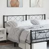 vidaXL Metal Replace Headboard Black 200 cm
