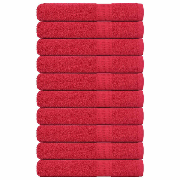 vidaXL Sauna Towels "FROGN" 10 pcs Red 80x200 cm 360 gsm
