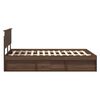 vidaXL Bed Frame with Headboard Brown Oak 140 x 200 cm Engineered wood