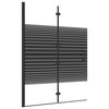 vidaXL Folding Shower Enclosure ESG 100x140 cm Black