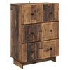vidaXL Drawer Cabinet Old Wood 66 x 34.5 x 90 cm Engineered Wood