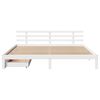 vidaXL Bed Frame with Drawers without Mattress White 180x200 cm Super King