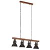 vidaXL Industrial Ceiling Lamp Black E27 Mango Wood