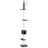 vidaXL Floor to Ceiling Cat Tree Dark Grey 250.5-276.5 cm